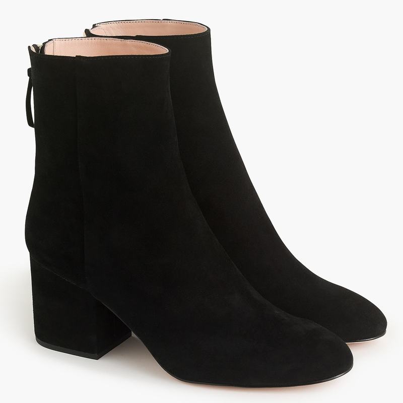 J.Crew Sadie Black Suede Ankle Boots - Meghan Markle's Shoes