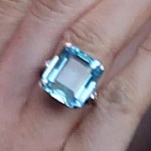 Aqua Marine Meghan Markle Ring - Desert Diamonds Ireland