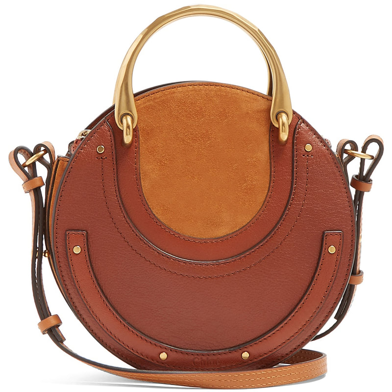NWT CAROLINA HERRERA The Doma Insignia Satchel mini brown leather bag,  $1200!