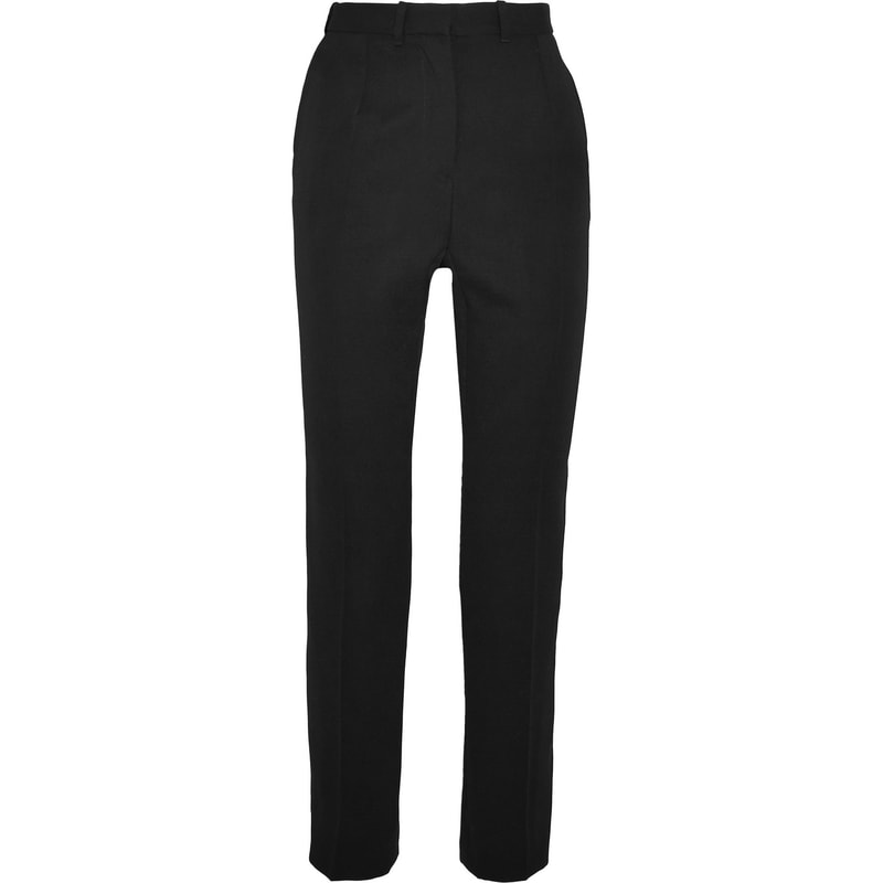 Alexander McQueen Grain de Poudre Wool Straight-Leg Trousers - Meghan  Markle's Pants - Meghan's Fashion