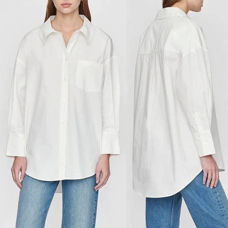 Anine Bing Mika Shirt In White - Meghan Markle's Tops - Meghan's Fashion