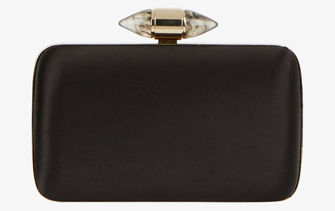 Givenchy Black Satin Clutch With 