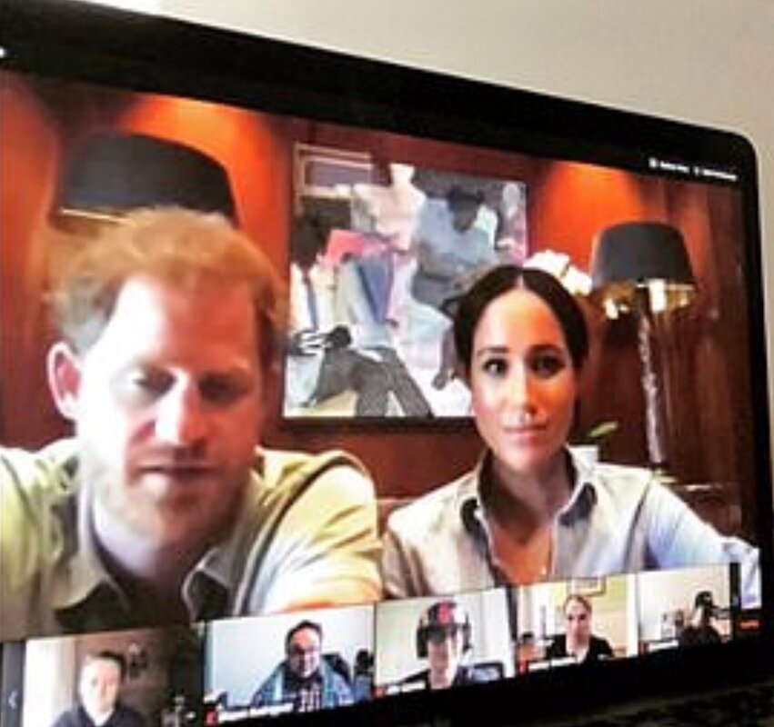 Meghan Markle and Prince Harry video chat with Crisis Text Line staff