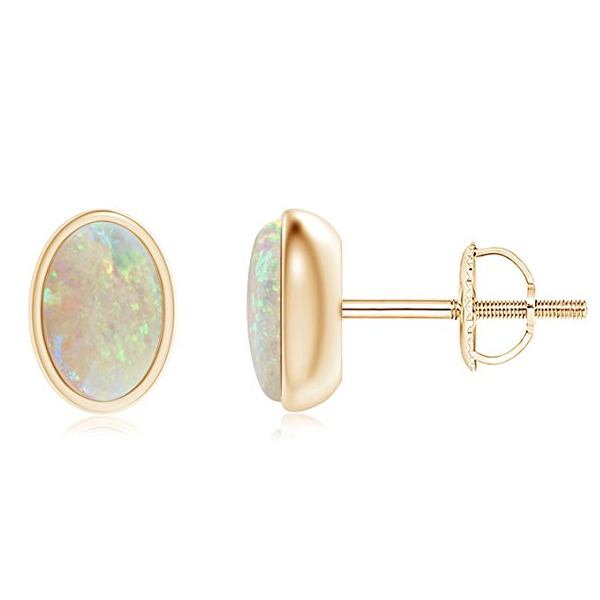 Birks Yellow Gold and Opal Earrings 