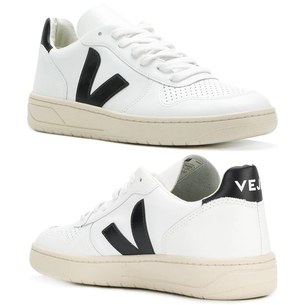 veja black and white sneakers